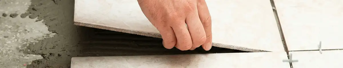 Professional installing ceramic tile floors in Cleveland, OH