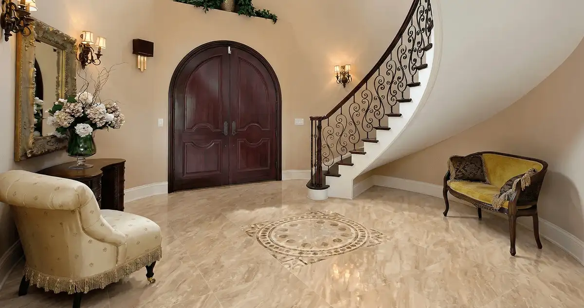 Entrance hall with professionally installed ceramic tile flooring in Cleveland OH